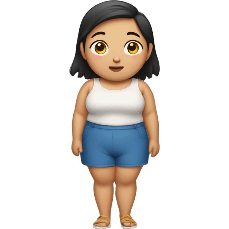 Fat short Filipino girl emoji