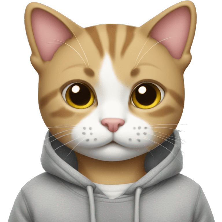 kitty wearing a sweatshirt emoji