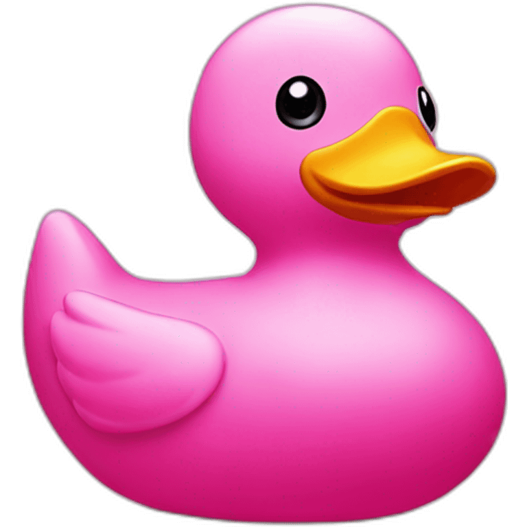 Pink rubber duck emoji