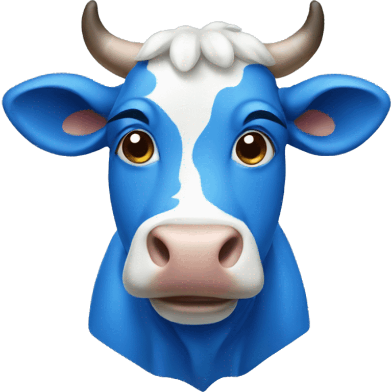 Blue cow emoji