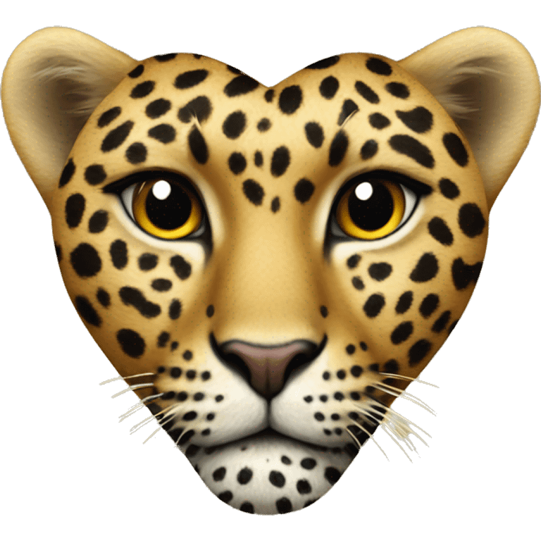 Heart with leopard or cheetah print  emoji