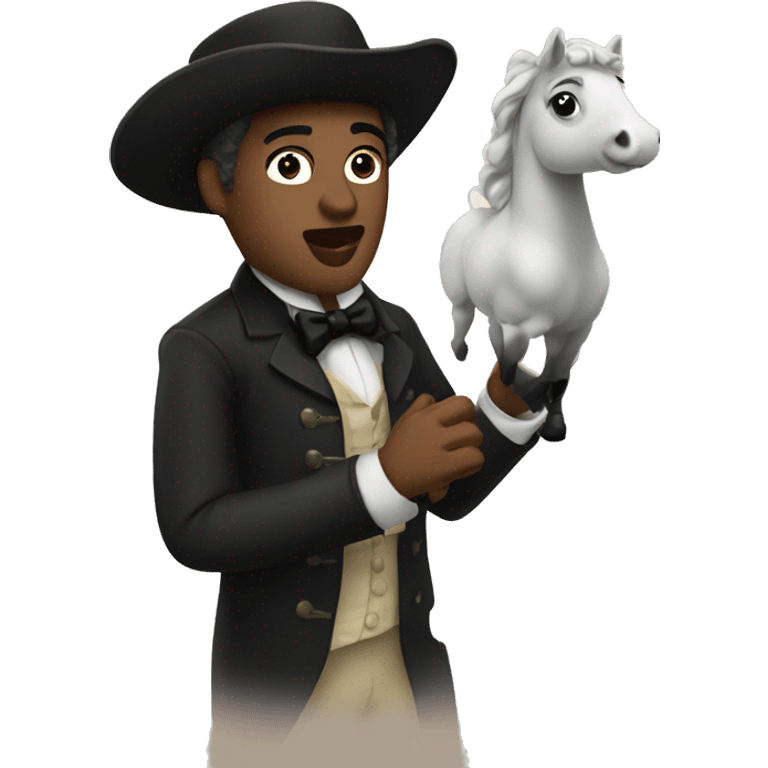 opera singer with a colt emoji