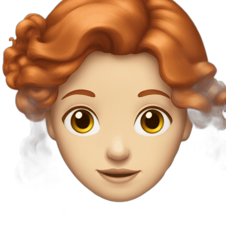 Victorian redhead long hair emoji