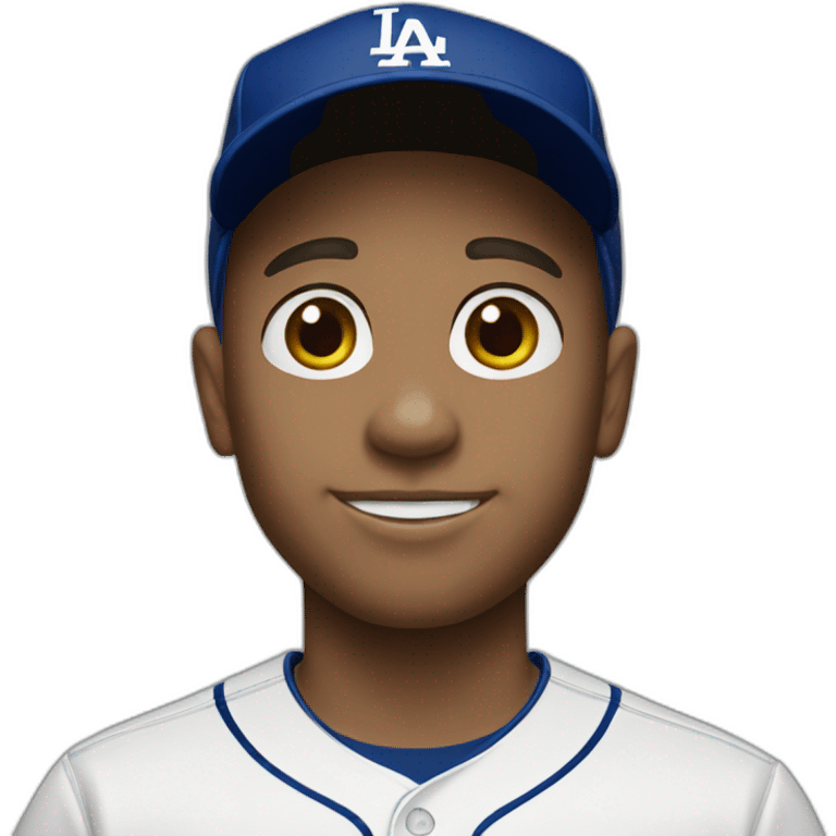 Boy in dodgers cap emoji