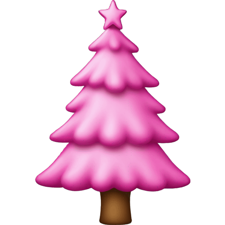 Pink Christmas tree emoji