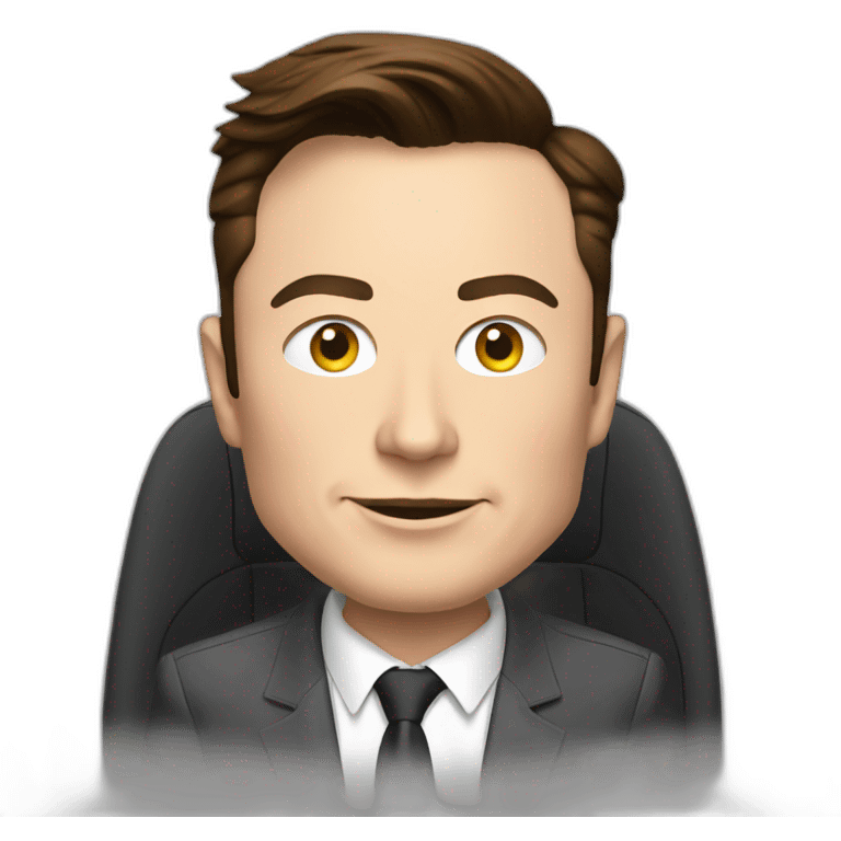 Elon Musk in a Tesla emoji