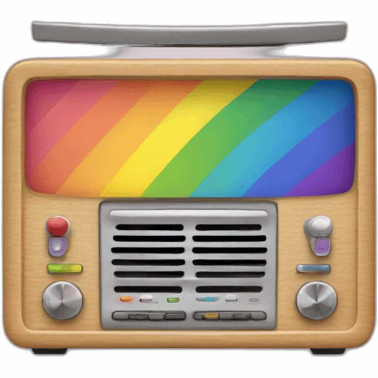 Radio lgtb colores arcoíris emoji