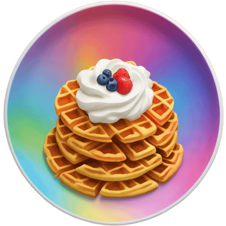 rainbow waffles  emoji