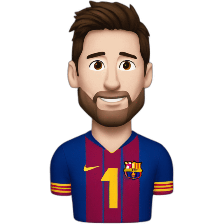 lionel Messi kissing the barcelona badge emoji