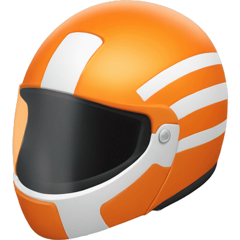 orange motorycle helmet side angle emoji