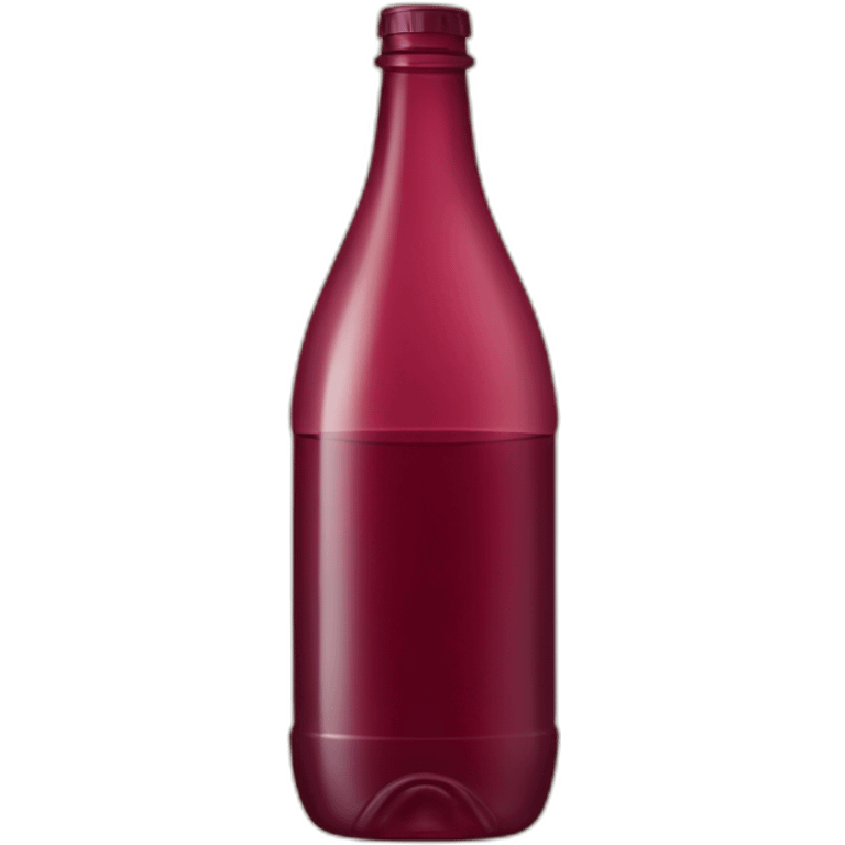 A plastic bottle cut in half containing a reddish beverage with wine in it emoji