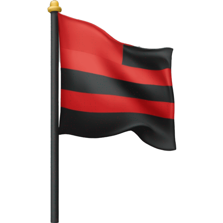 Un drapeau noir et rouge  emoji