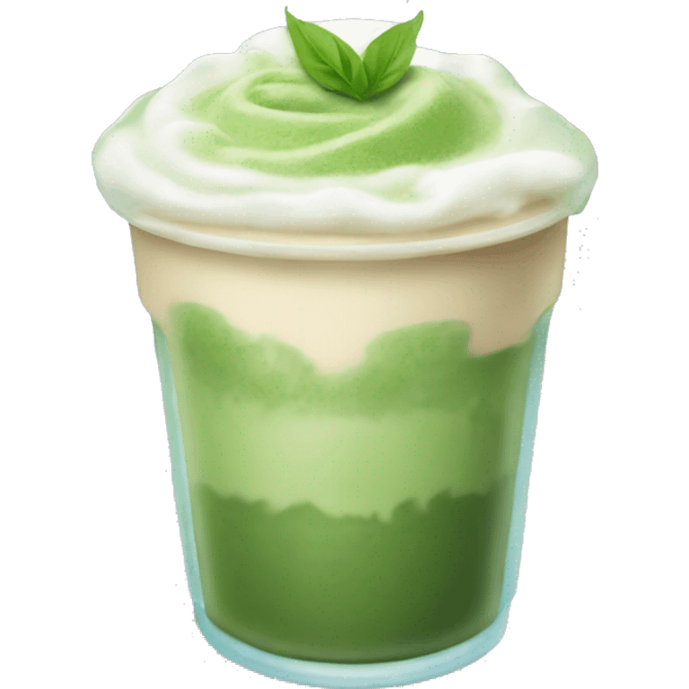 iced matcha latte  emoji