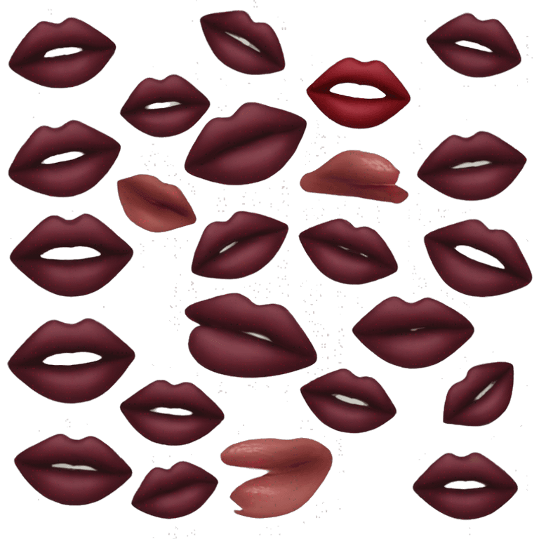 Burgundy lips emoji