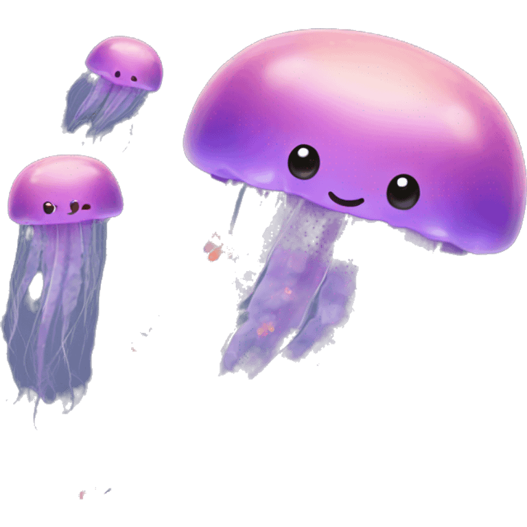 Jellyfish + flowers emoji