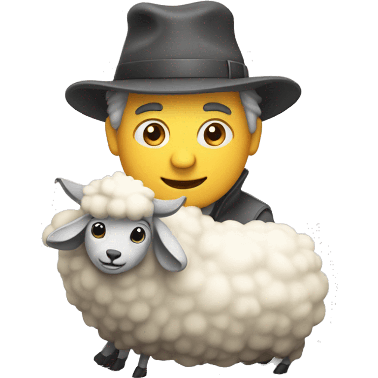 Papa chauve sur un moutons  emoji