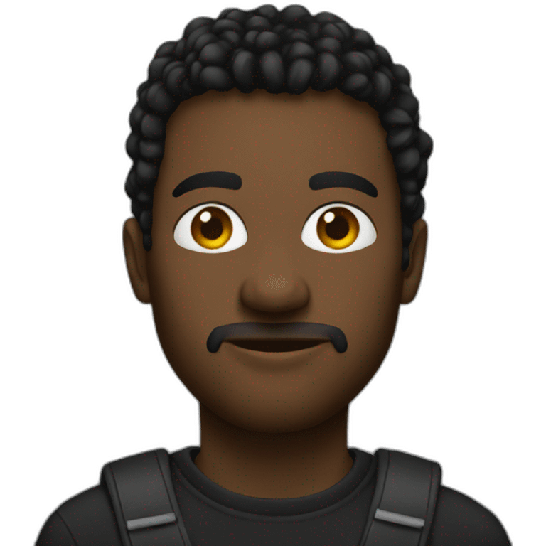 Black hacker emoji