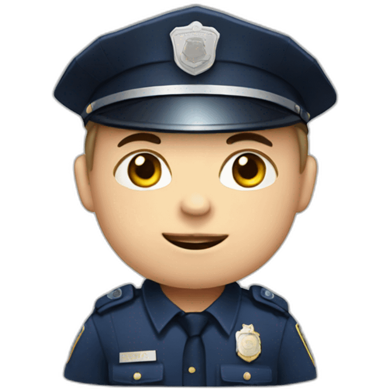 Police Man with Down Syndrome emoji