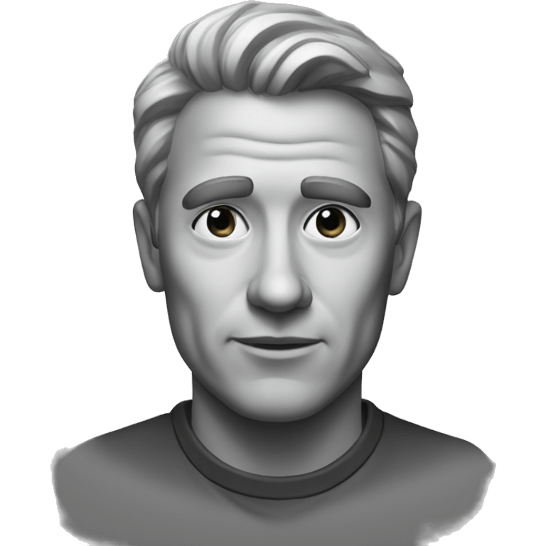 monochrome portrait of a man emoji