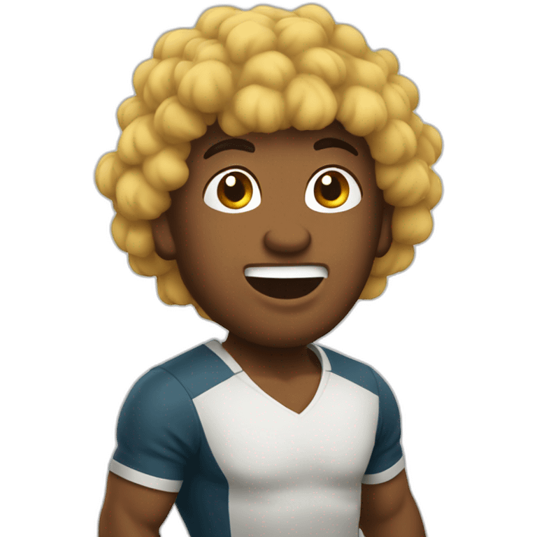 Bouffon playing rugby emoji