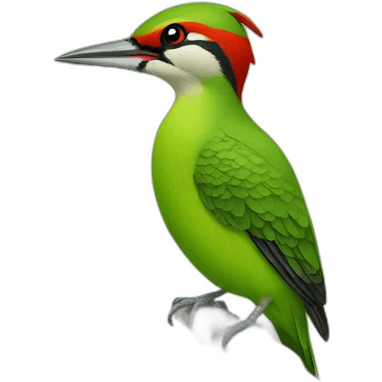 Green woodpecker emoji