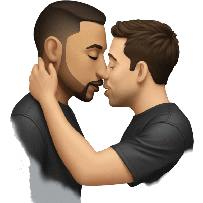 Elon Musk kissing Drake emoji