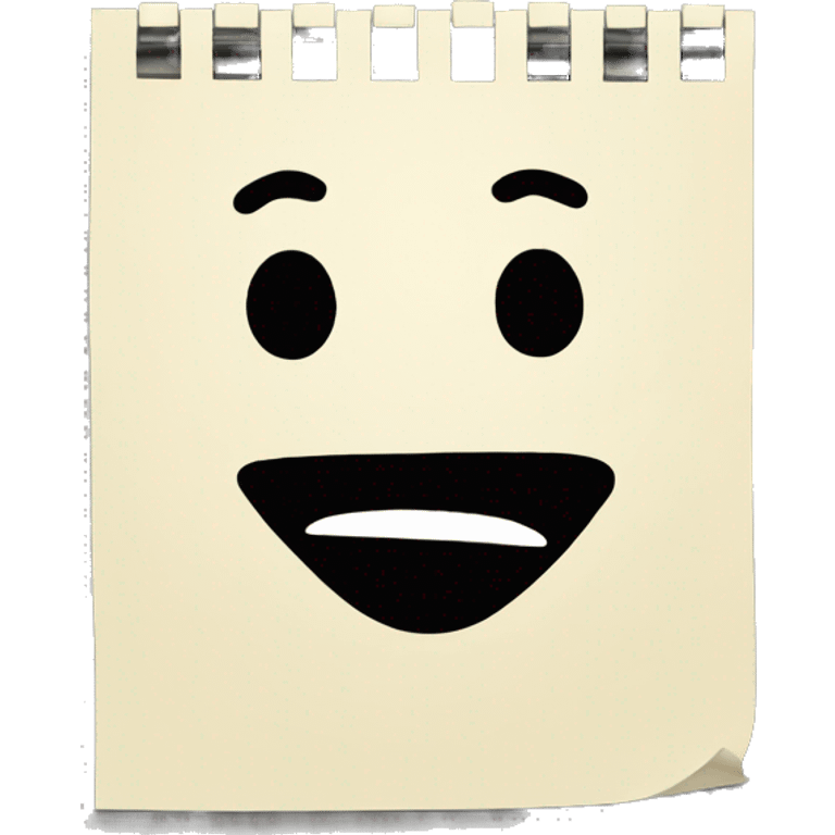 memo note with face emoji