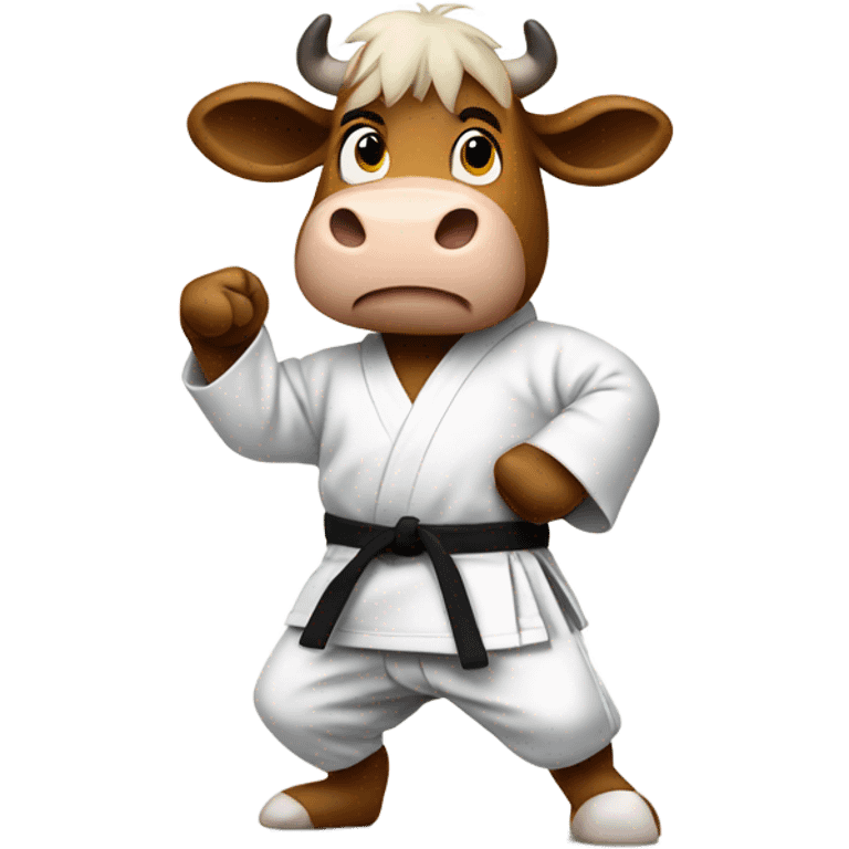 a karate cow emoji