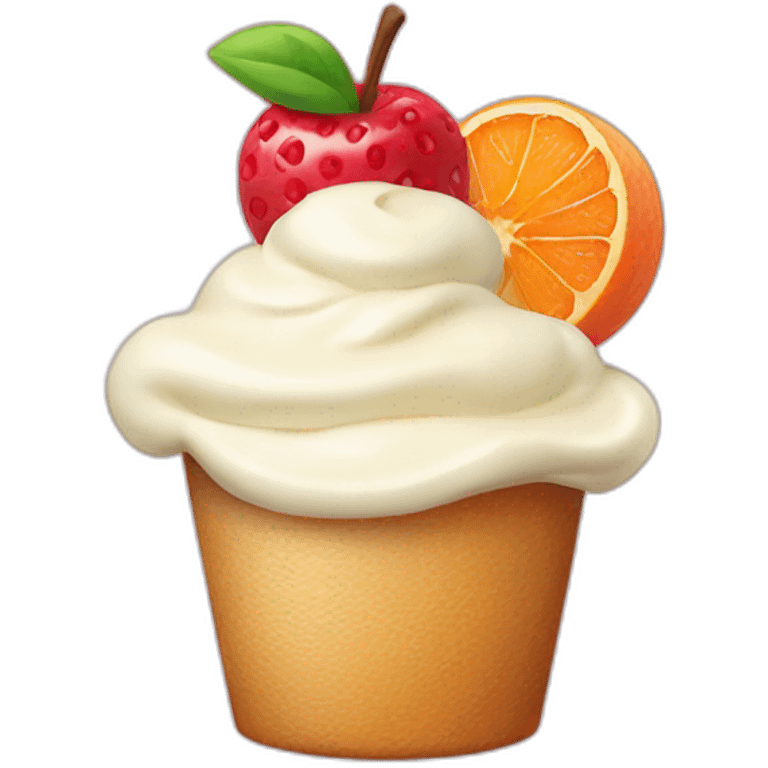 fruit cream emoji