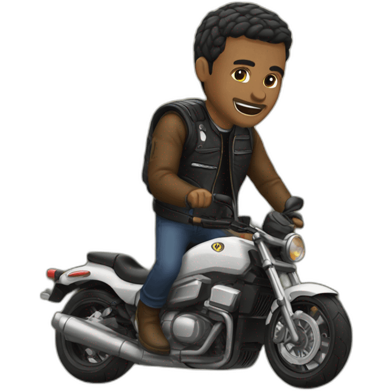 Grueso en moto emoji