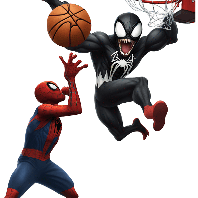 Venom dunking on spiderman emoji