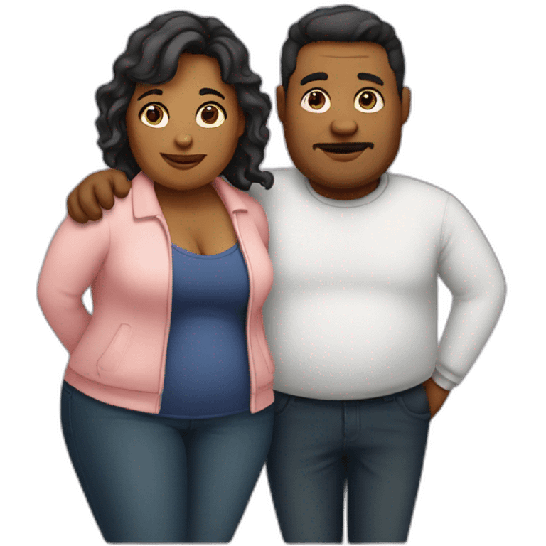 fat couple emoji