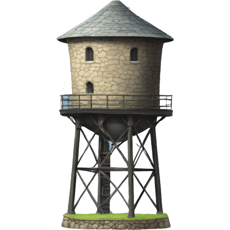 old stone watertower emoji