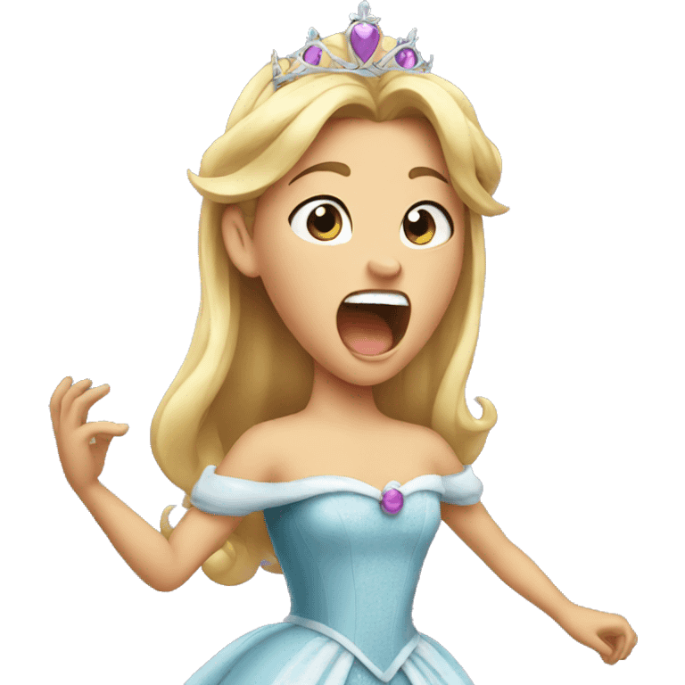 Princess yelling emoji