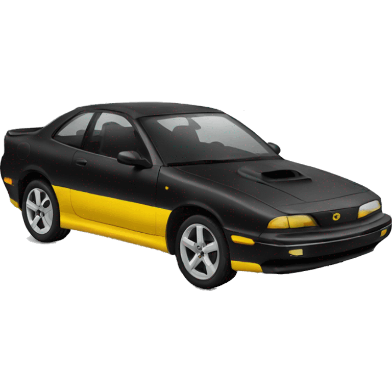 Black and yellow car emoji