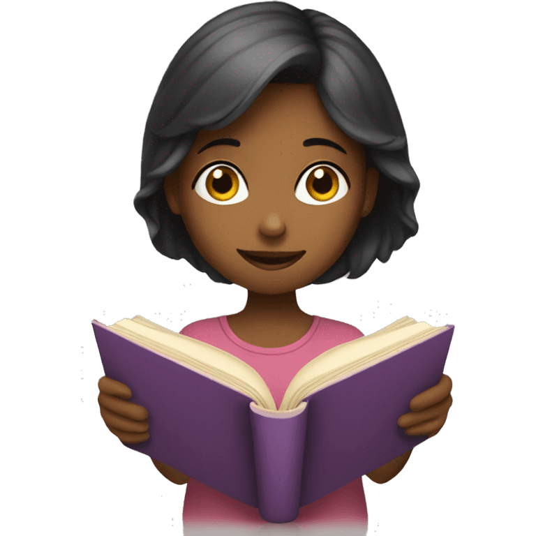 Girl reading a book emoji