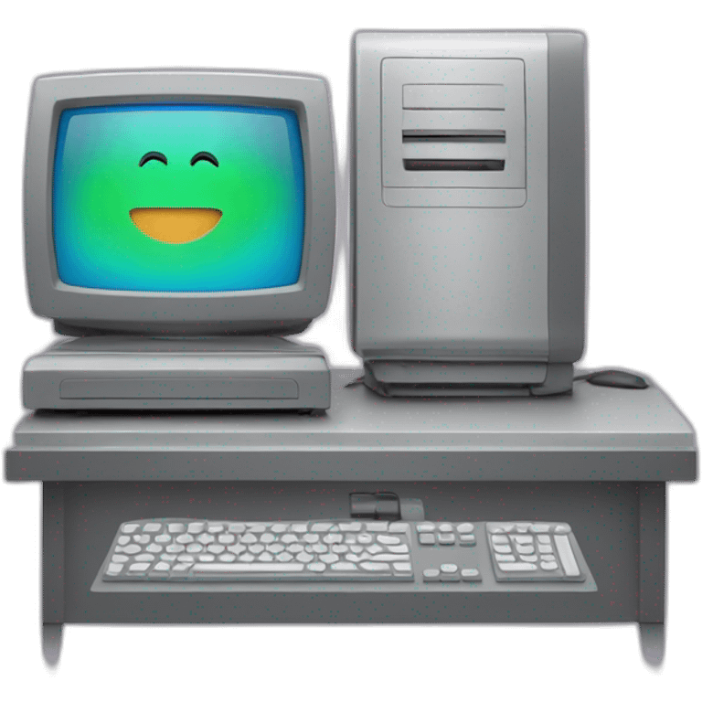 computer that it's screen show the work ''CHDC'' in capital lettesr emoji