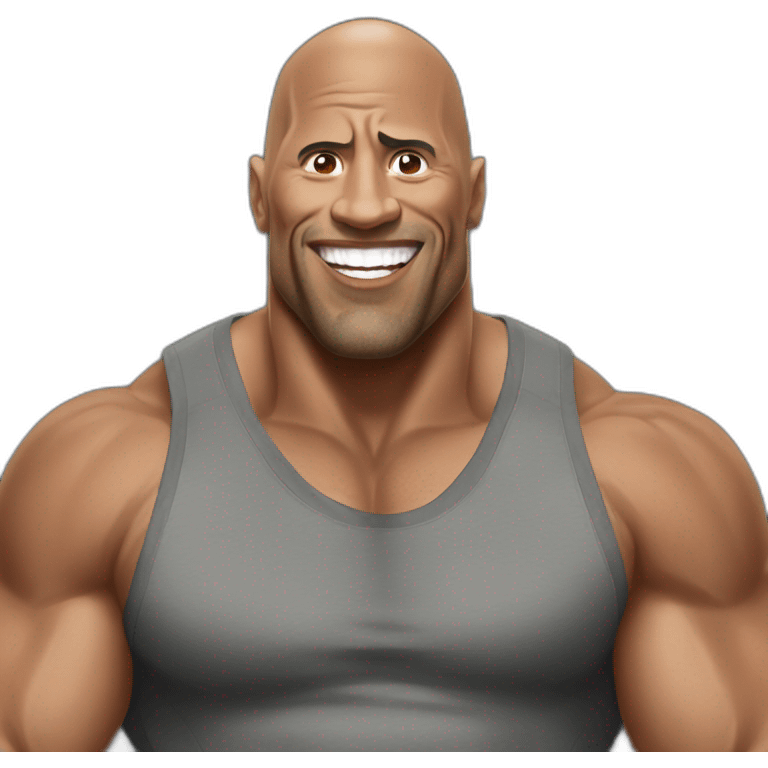 The rock qui mange du cochon emoji