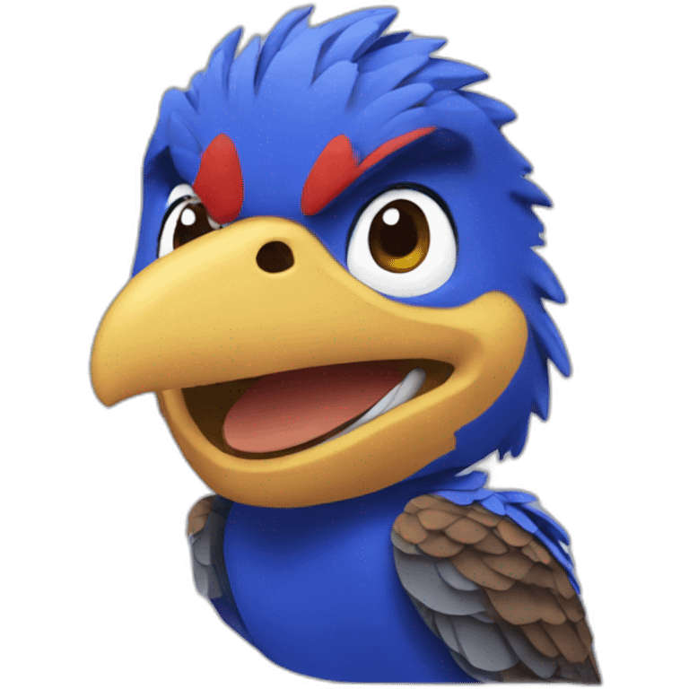 Smiling falco emoji