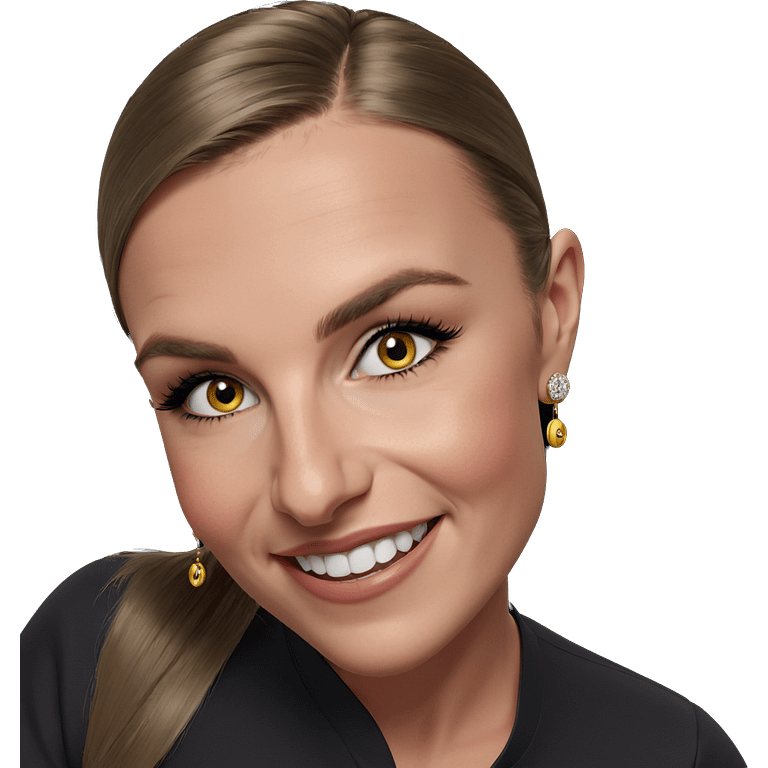 smiling girl with earrings emoji