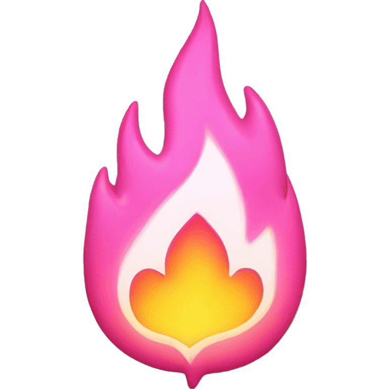 Pink flame with white heart emoji