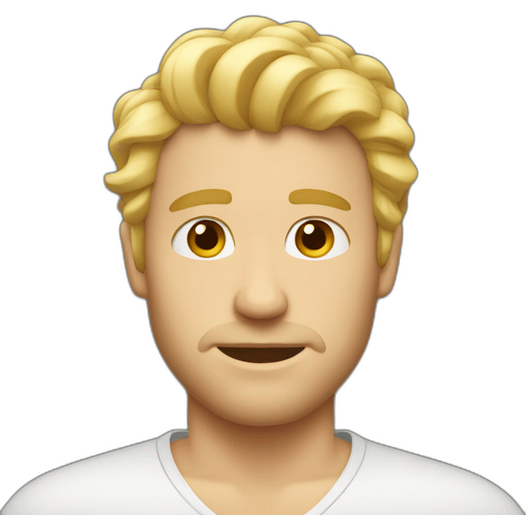 White man with blonde chest hair emoji