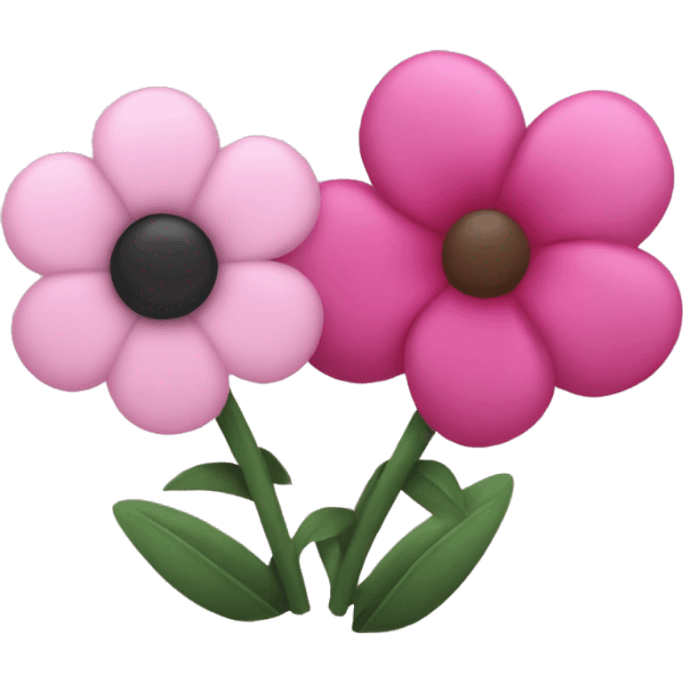 Light pink and dark pink flowers emoji