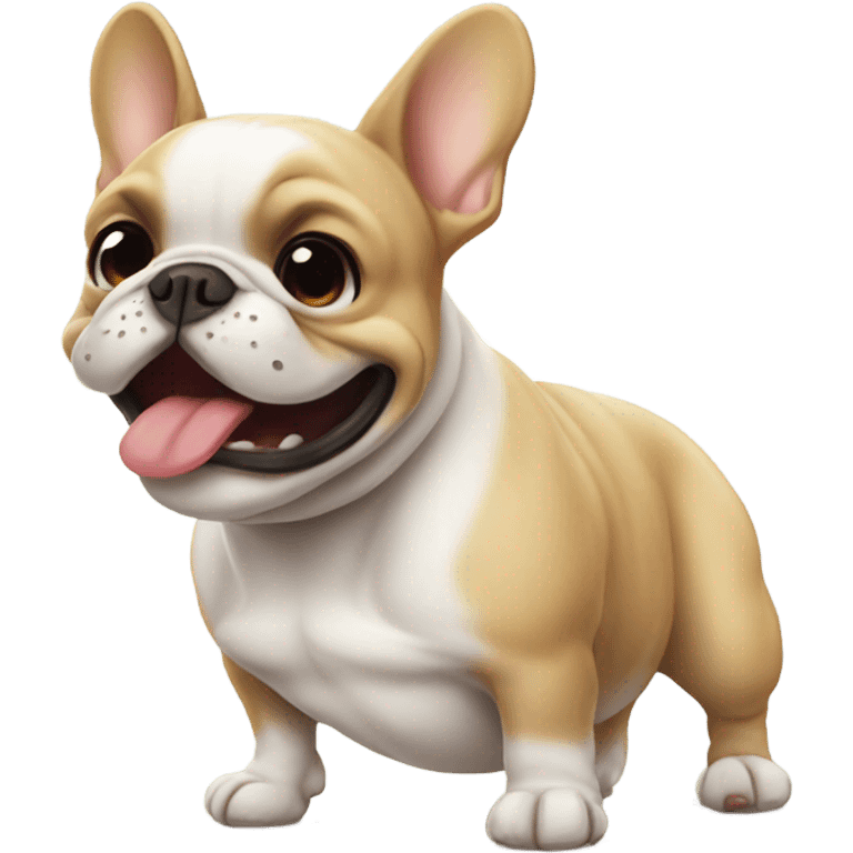 French bulldog farting emoji