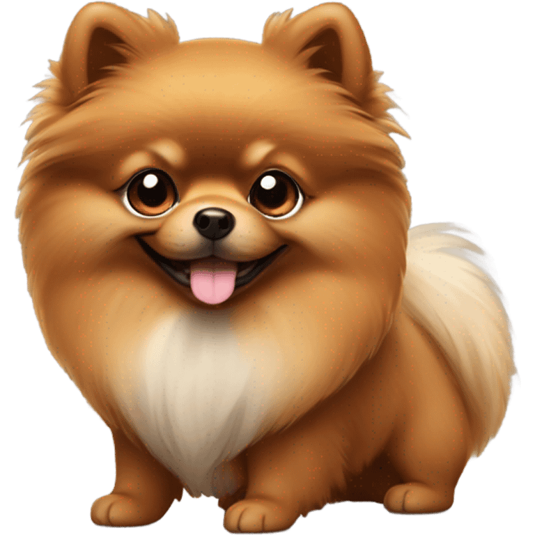 Brown Pomeranian  emoji