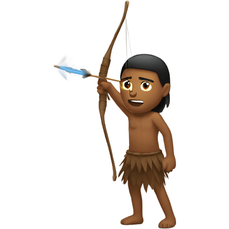 Tribesman shooting a blow dart  emoji