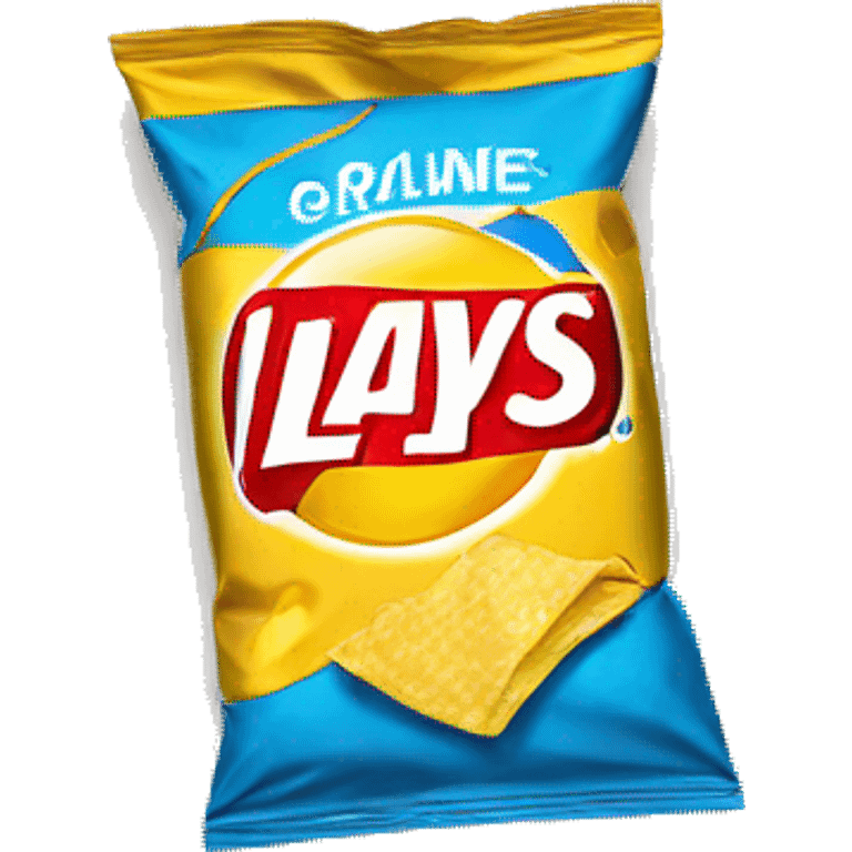 one unopened bag of lays chips emoji