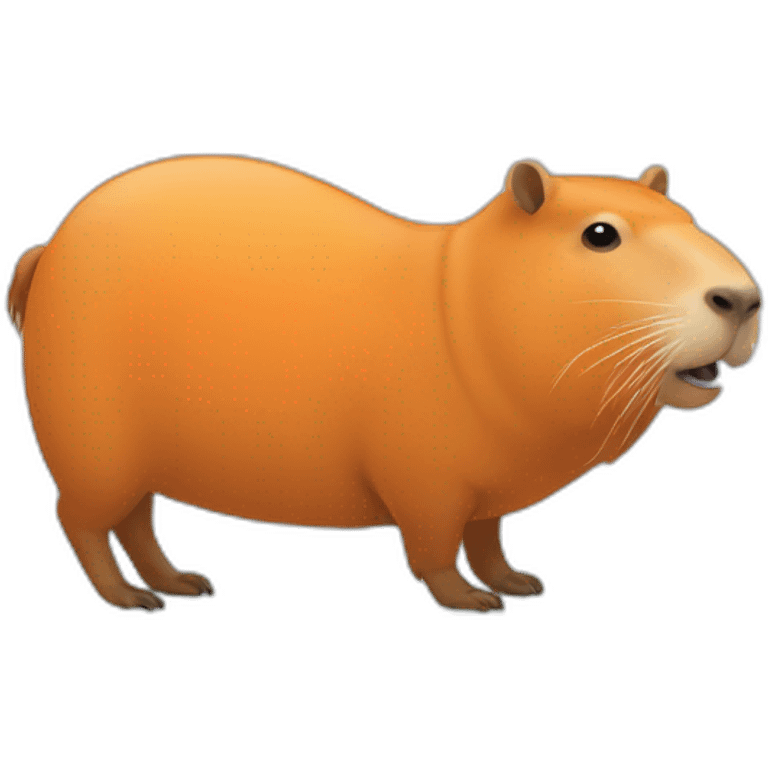 Orange sur un capybara emoji