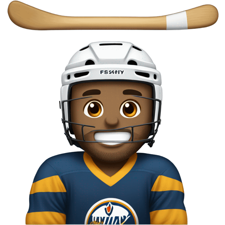 Toothless hockey player emoji