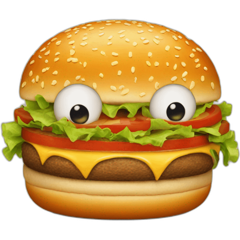 burger with eyes emoji